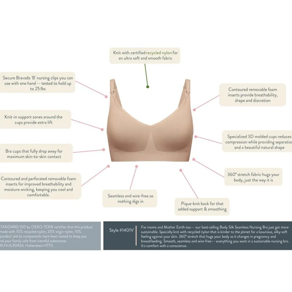 Bravado Amme-BH, , Seamless, Sort Clearance