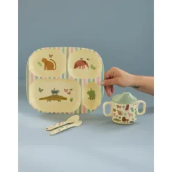 Rice Babyservise i gaveeske, Jungelmotiv, Hot