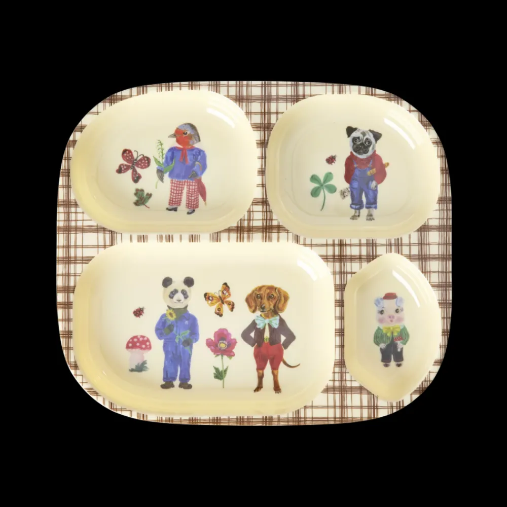 Rice Babyservise i gaveeske, Nathalie Lété-design, Brun, New