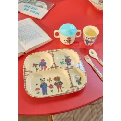 Rice Babyservise i gaveeske, Nathalie Lété-design, Brun, New