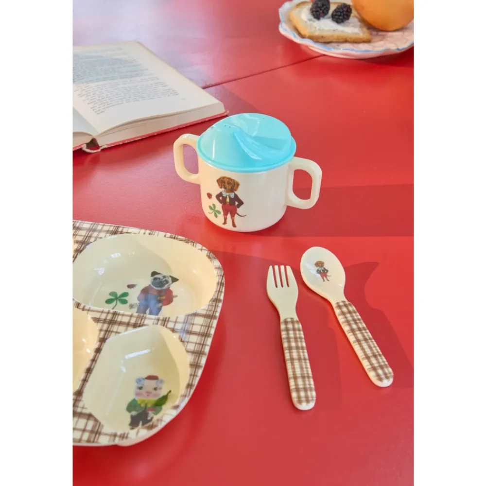 Rice Babyservise i gaveeske, Nathalie Lété-design, Brun, New