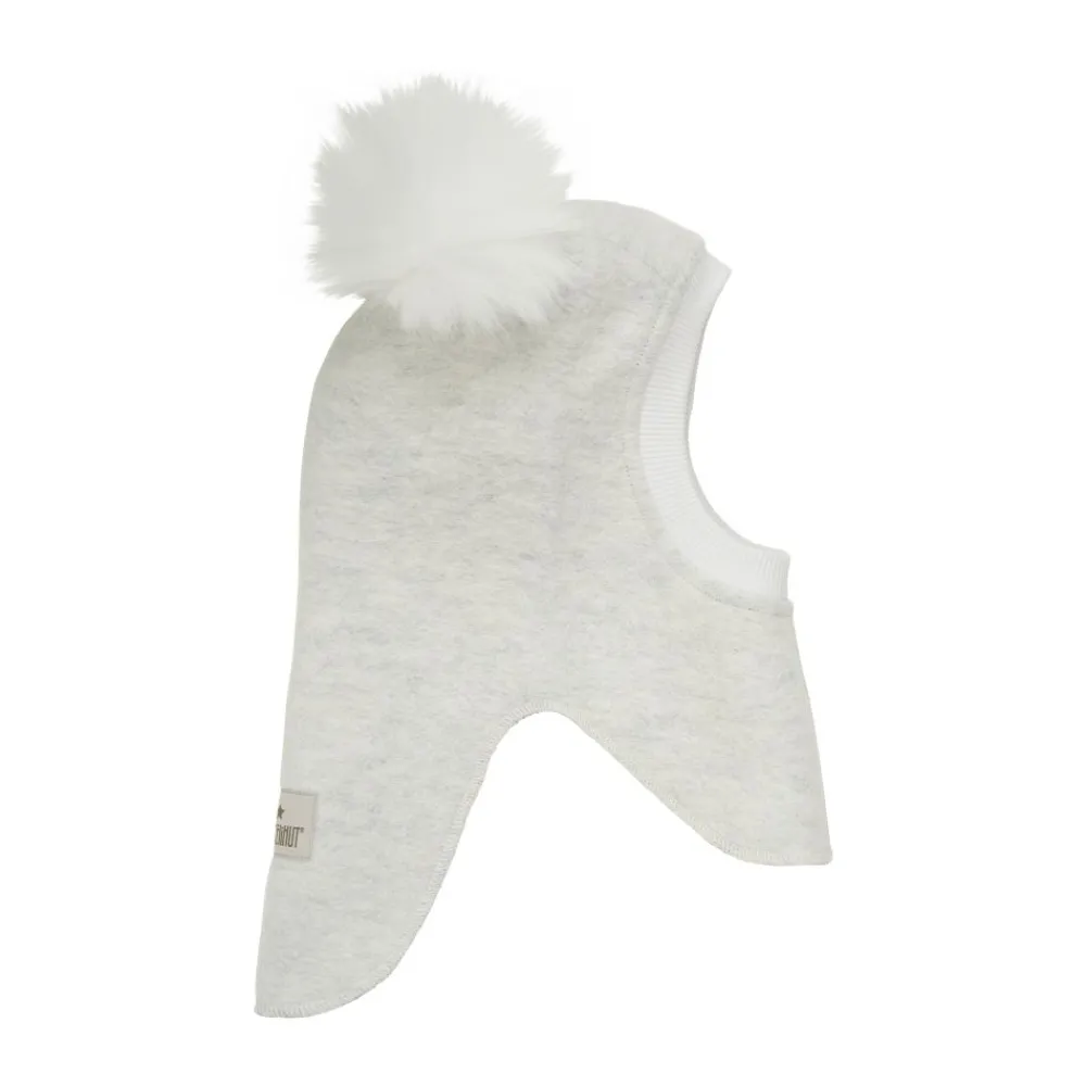 Huttelihut Balaclava, , Wool, PomPoms, Snow White Discount
