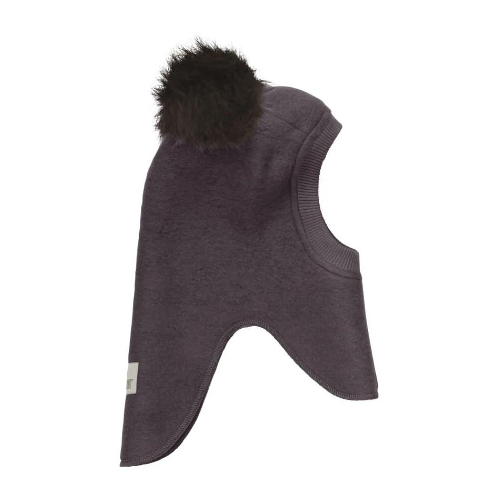 Huttelihut Balaclava, , Wool, PomPoms, Raisin New