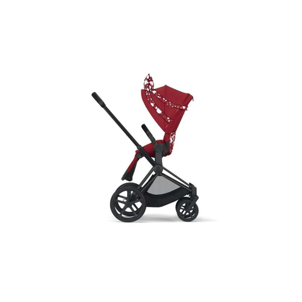 Cybex Barnevogn, , Priam, Matt Black, Petticoat Red Sale