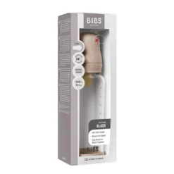 BIBS Glassflaske, Latex, 240 ml, Medium Flow, Blush Sale