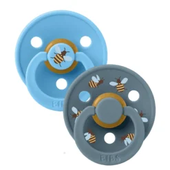 BIBS Smokk,  2 pk, Bumblebee, Latex Size 2, Breeze Mix Hot