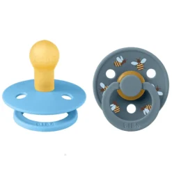 BIBS Smokk,  2 pk, Bumblebee, Latex Size 2, Breeze Mix Hot