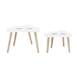 Bloomingville bord, hvit, sett med 2