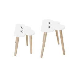 Bloomingville bord, hvit, sett med 2