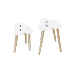 Bloomingville bord, hvit, sett med 2