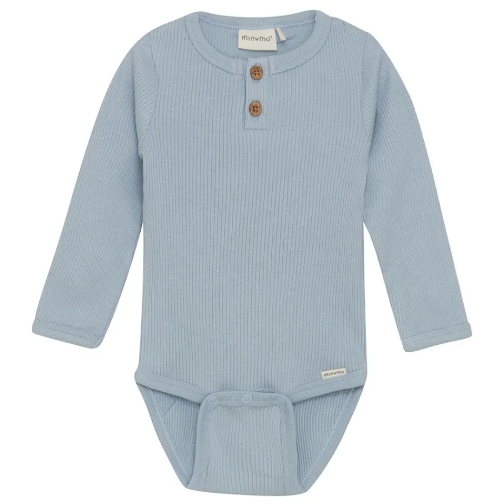 Body LS Rib, Minymo, Blue, Blue Fog