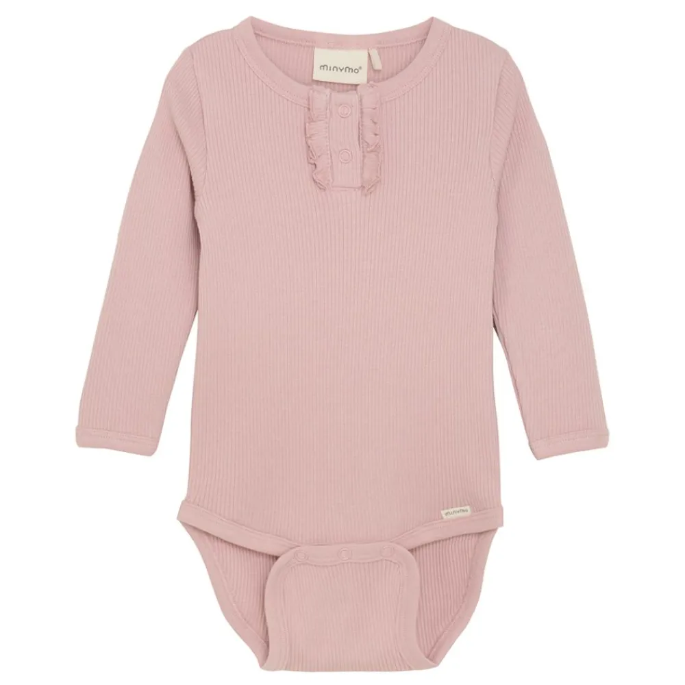 Body LS Rib, Minymo, Pale Mauve Hot
