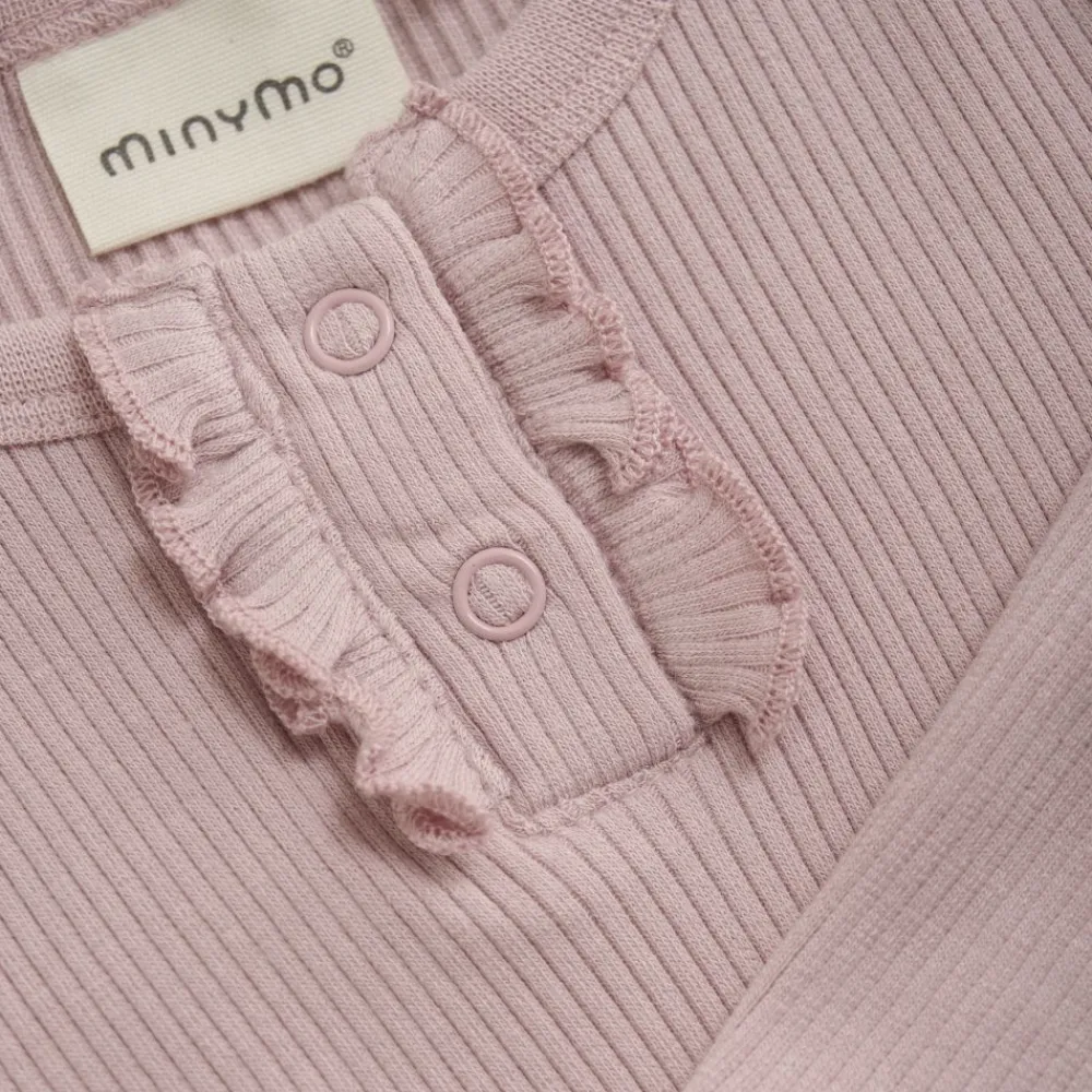 Body LS Rib, Minymo, Pale Mauve Hot