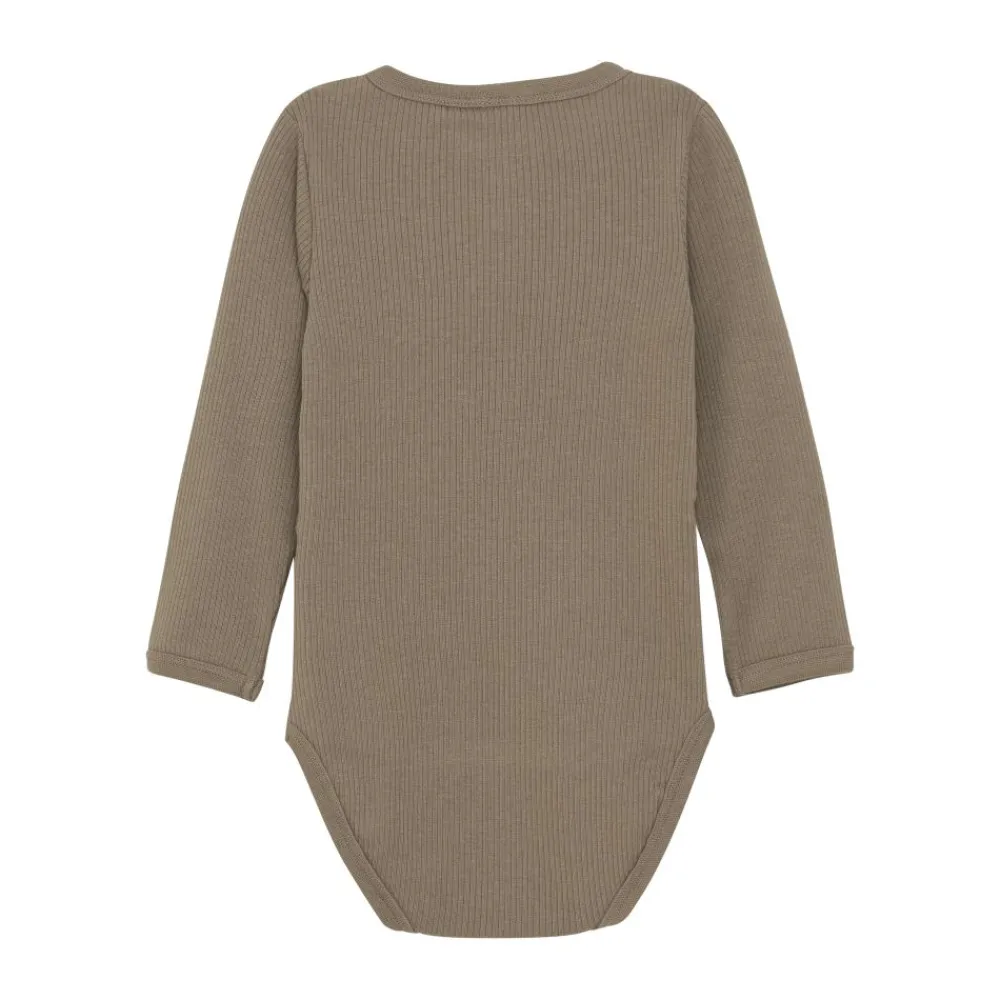 Body LS Rib, Minymo, Taupe Gray Clearance