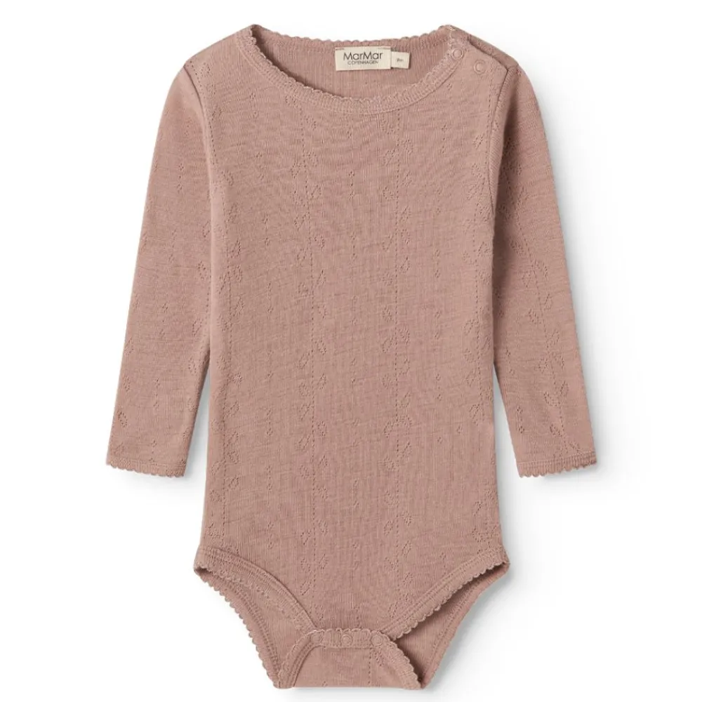 Marmar Body, , Wool Pointelle, Burnt Rose