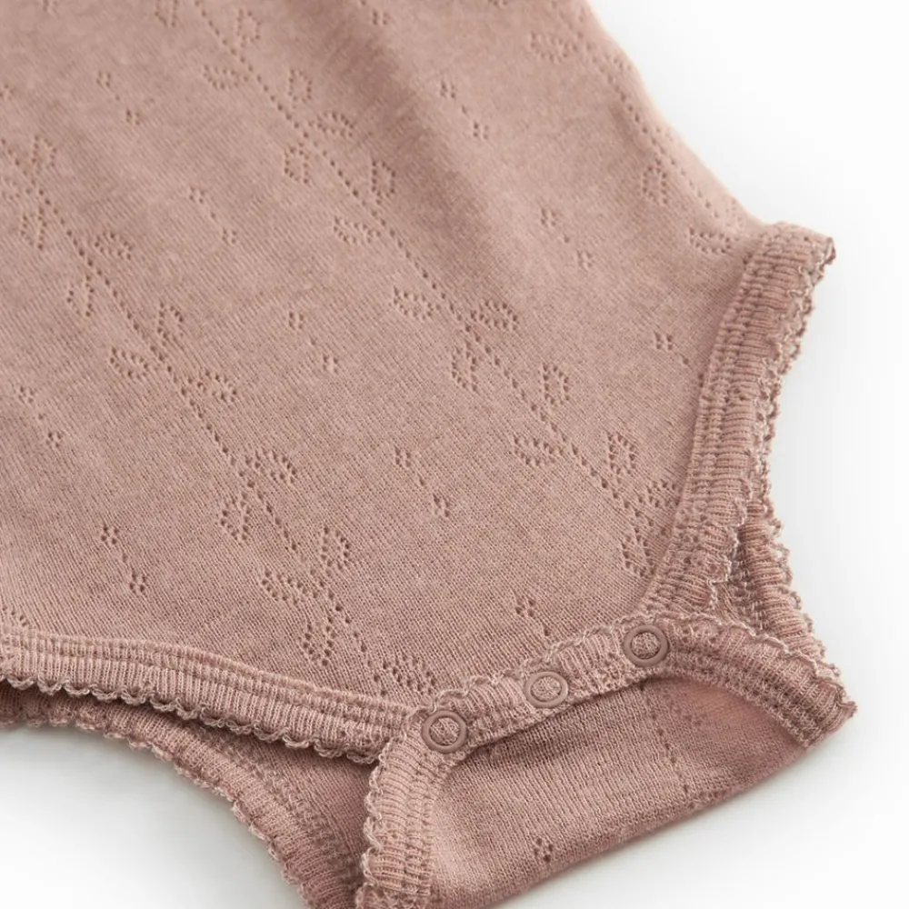 Marmar Body, , Wool Pointelle, Burnt Rose