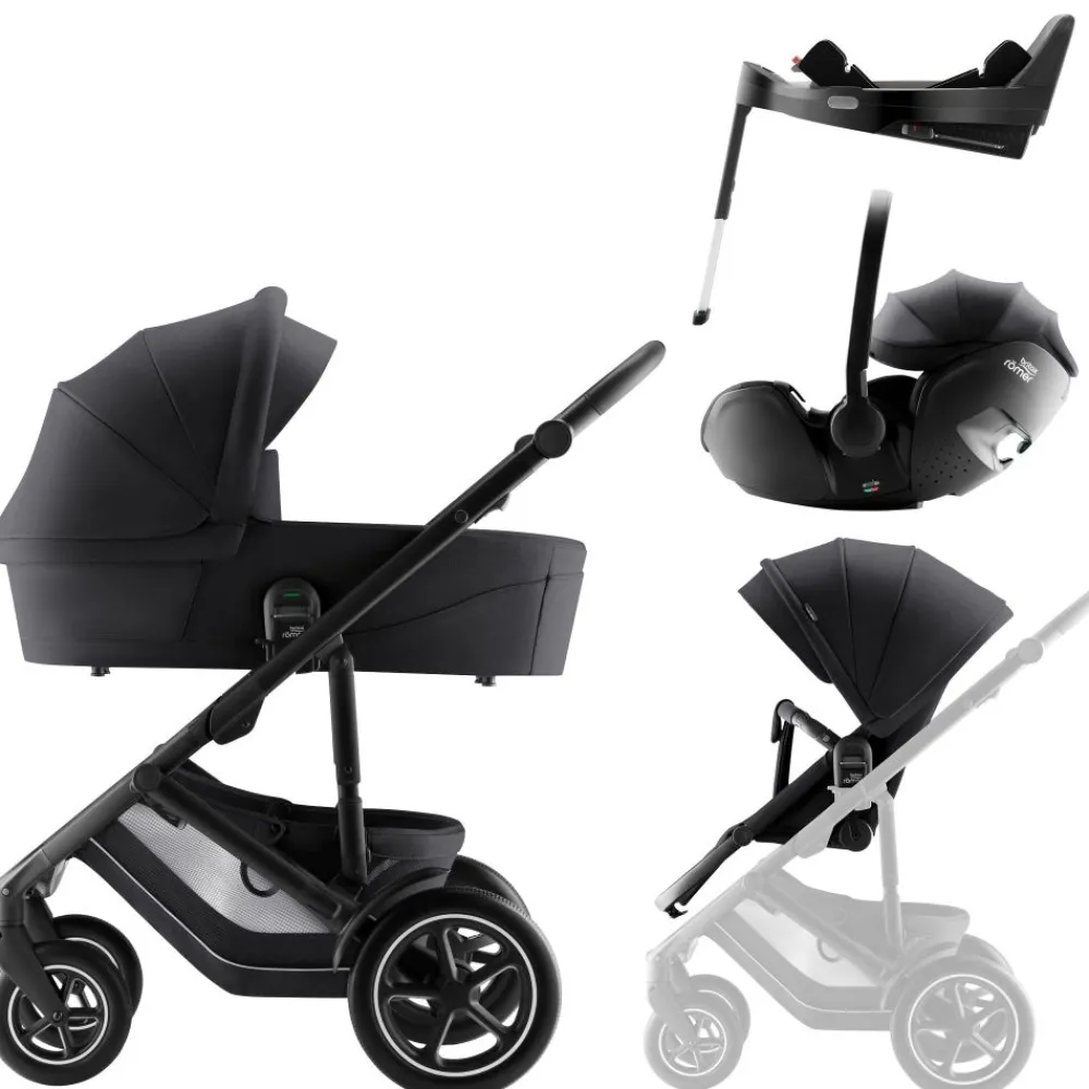 Britax Smile 5z, Carbon Black, 4in1, + Baby-Safe Pro + Base 5Z Vario, Vognpakke New