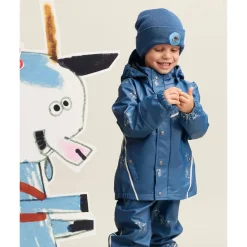 Gullkorn Bukkene Regntøysett, Design, Stormblå New