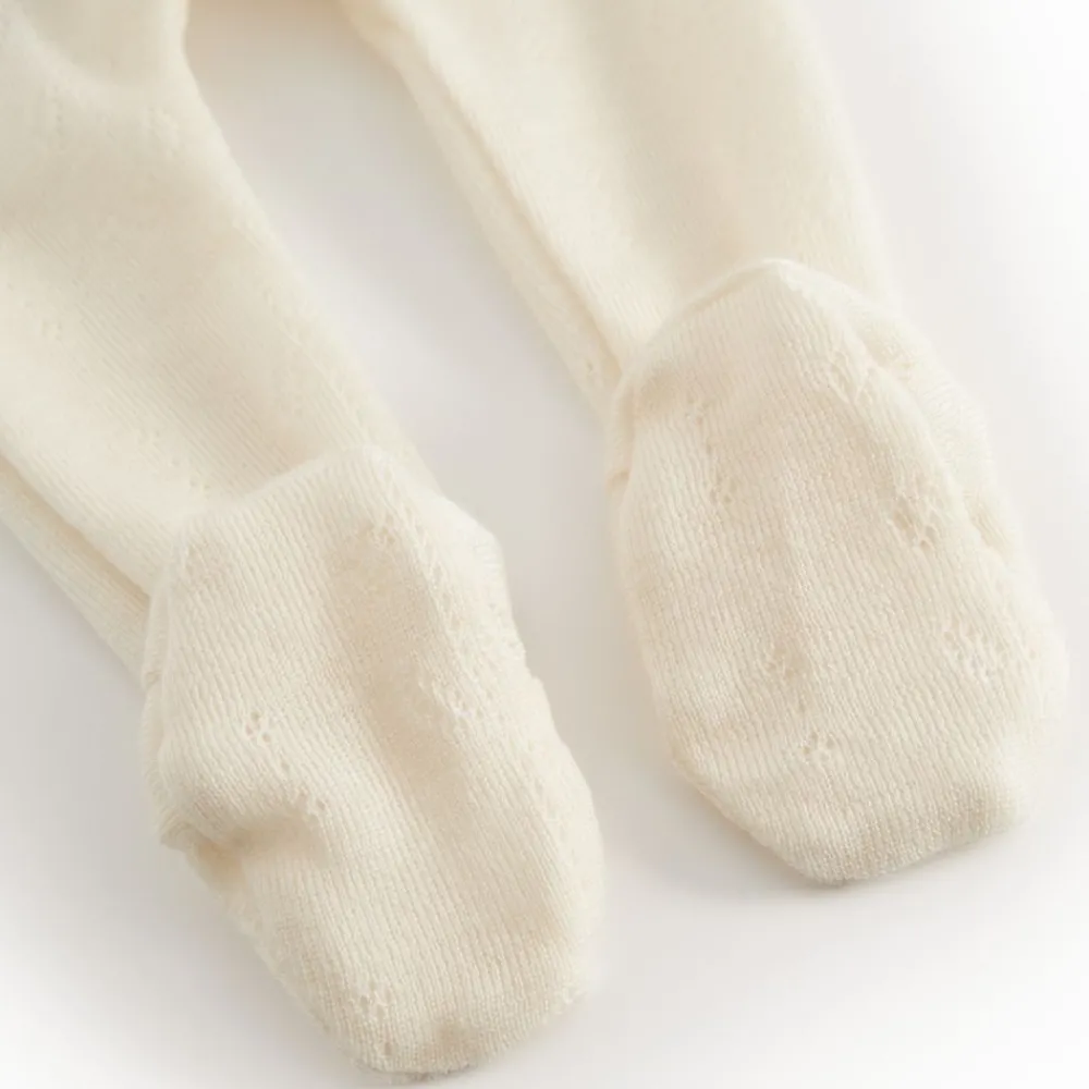 Marmar Bukse m/fot, , Wool Pointelle, Pixa, Natural Sale