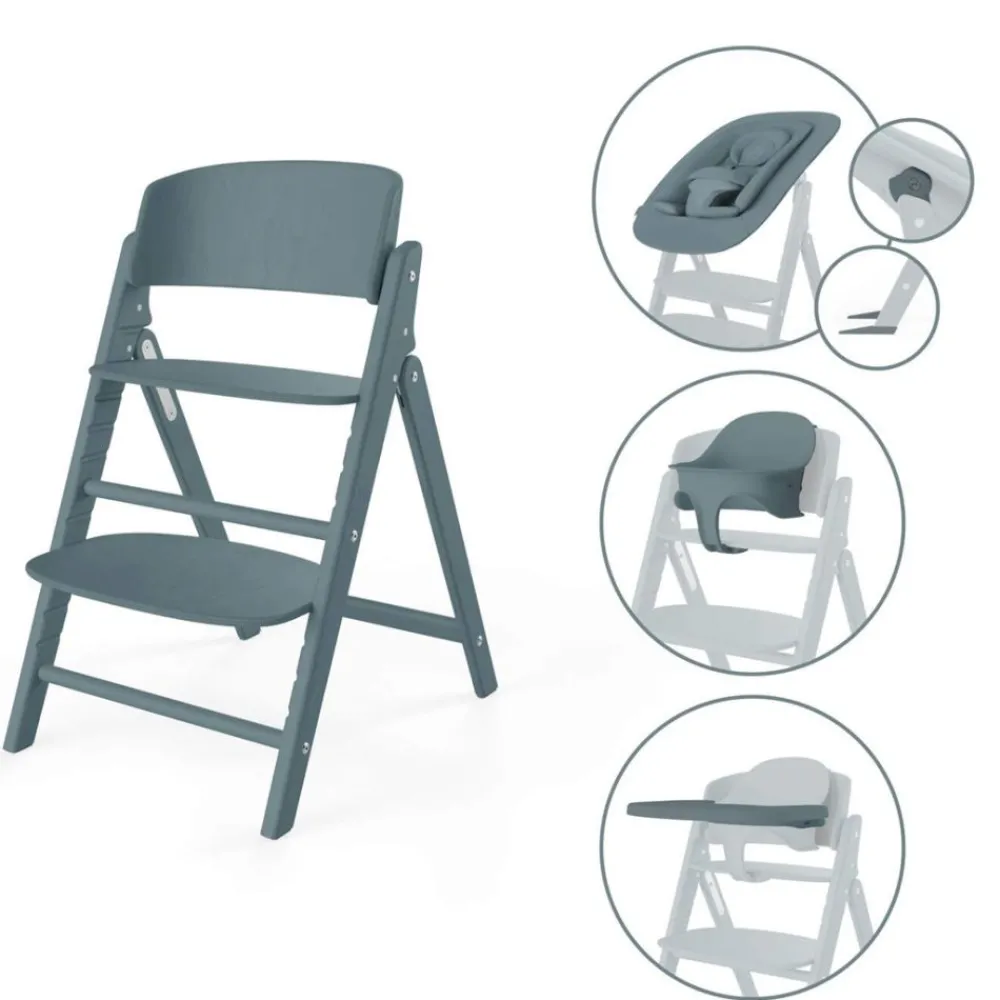 Cybex Click & Fold 4-in-1, Stone Blue, Høystol Outlet