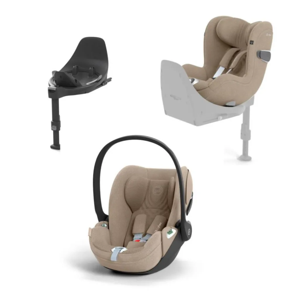Cybex Cloud T + Sirona T i-Size, Plus, Cozy Beige, Inkl. Base T, Bilstolpakke Hot
