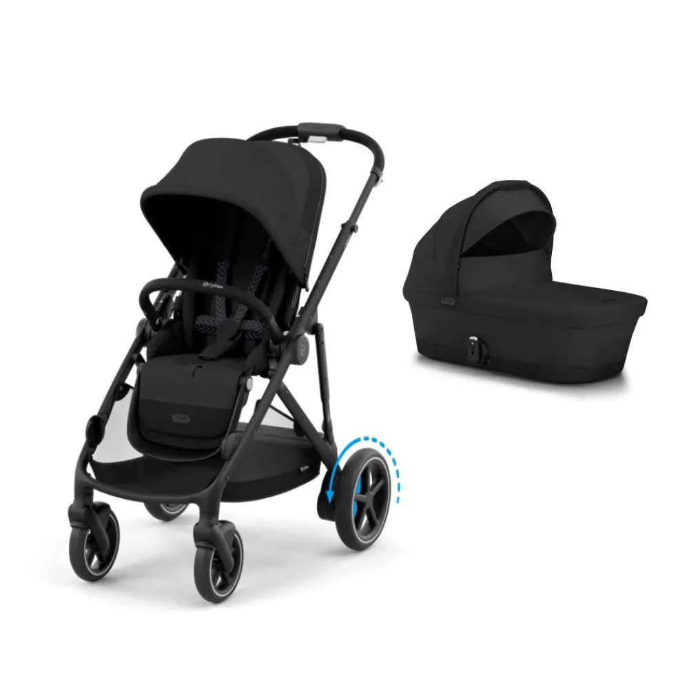 Cybex eGazelle S, BLK, Moon Black, Komplett barnevogn Hot