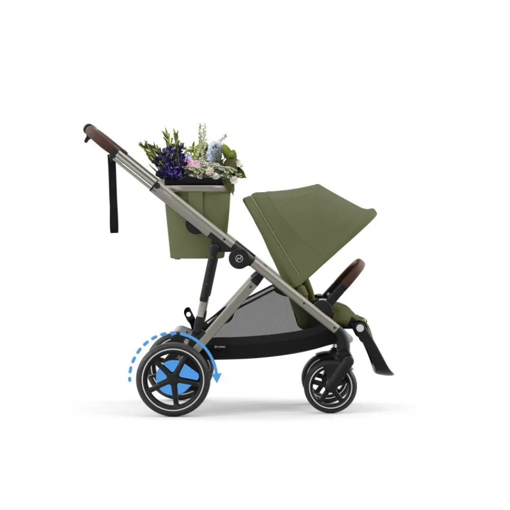 Cybex eGazelle S, TPE, Moss Green Khaki, Barnevogn Clearance