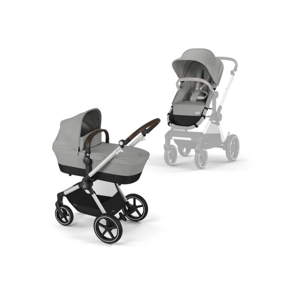Cybex Eos Lux 2-in-1, Stone Grey, Barnevogn Sale