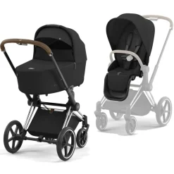 Cybex e-Priam, Chrome Brown/Sepia Black, Barnevogn Sale