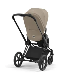 Cybex e-Priam, Matt Black/Cozy Beige, Komplett barnevogn Clearance
