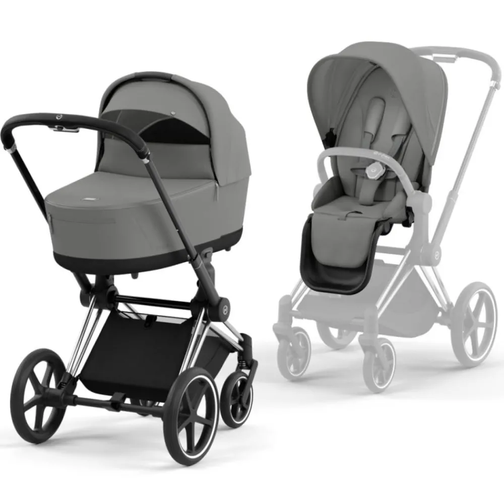 Cybex Priam, Chrome Black/Mirage Grey, Barnevogn Best