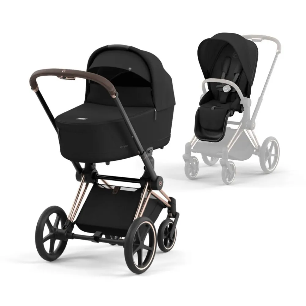 Cybex Priam, Rose Gold/Sepia Black, Komplett barnevogn Clearance