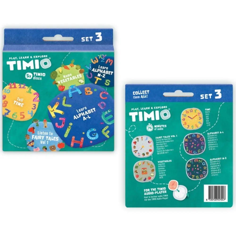 Disc Set 3, TIMIO, Eventyr, Tid, Grønnsaker, Alfabetet