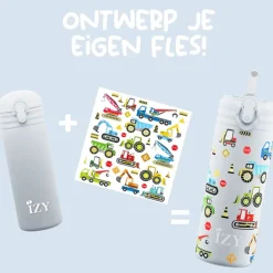 Drikkeflaske, IZY Kids, Blue Machines, 350 ml Hot
