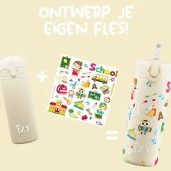 Drikkeflaske, IZY Kids, Yellow School, 350 ml Discount