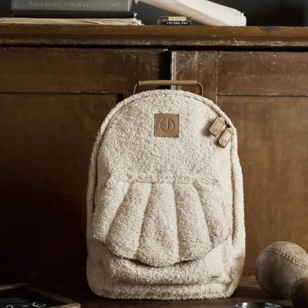 Elodie Ryggsekk MIDI, White Bouclé New