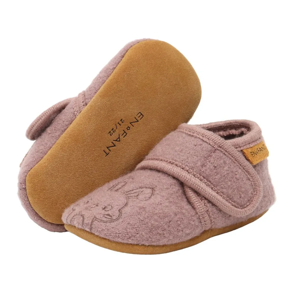 EnFant Ulltøfler m/Broderi, Marron Hot