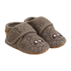 EnFant Ulltøfler m/Broderi, Chocolate Brown Discount