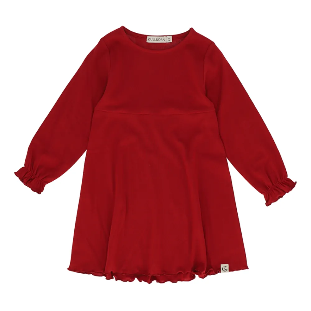Gullkorn Eno Kjole, Design, Dyp Rød Discount