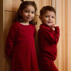 Gullkorn Eno Kjole, Design, Dyp Rød Discount