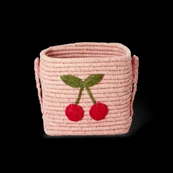 Rice Firkantet kurv med stort kirsebærbroderi, Online