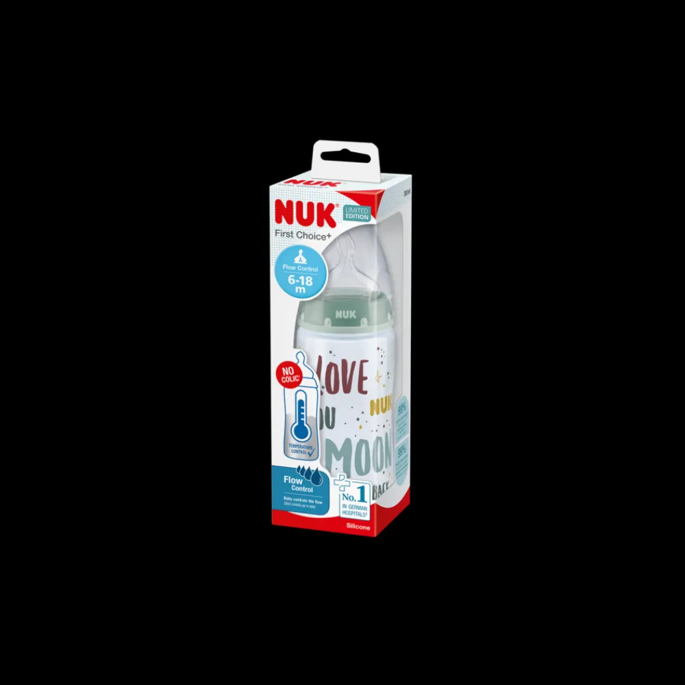 Flaske 300 ml, NUK, Family Love, Temperature Control, Green Best