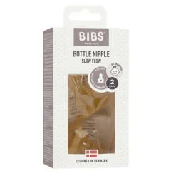 Bibs Flaskesmokk, , Latex Rund, Slow Flow, 2pk Outlet