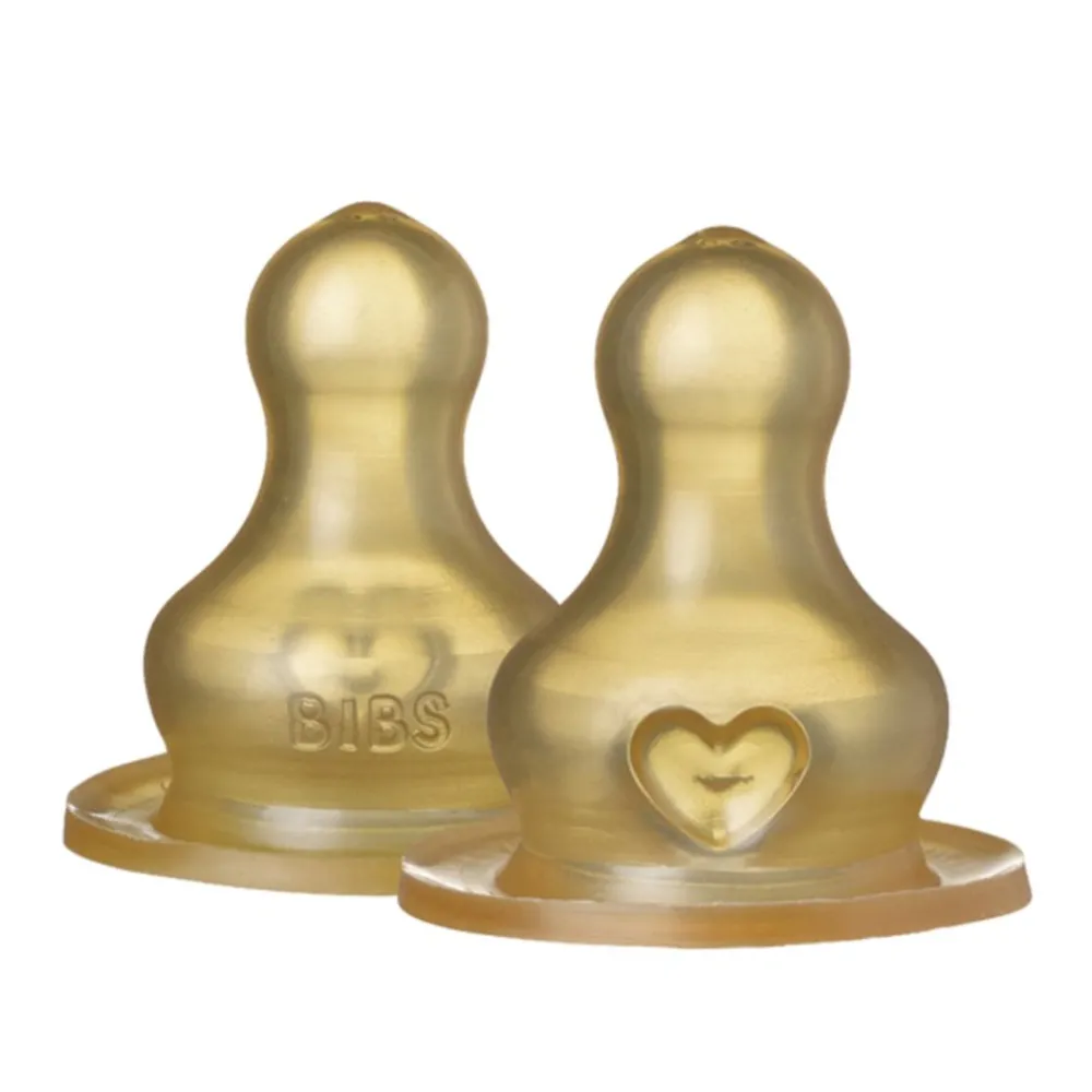 Bibs Flaskesmokk, , Latex Rund, Medium Flow, 2pk Outlet