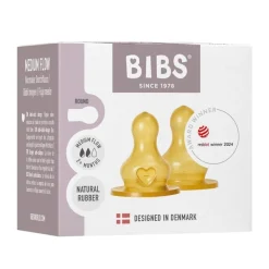 Bibs Flaskesmokk, , Latex Rund, Medium Flow, 2pk Outlet