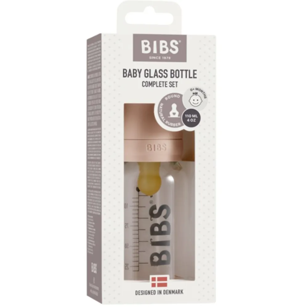 Bibs Glassflaske, , Latex, 110ml, Blush
