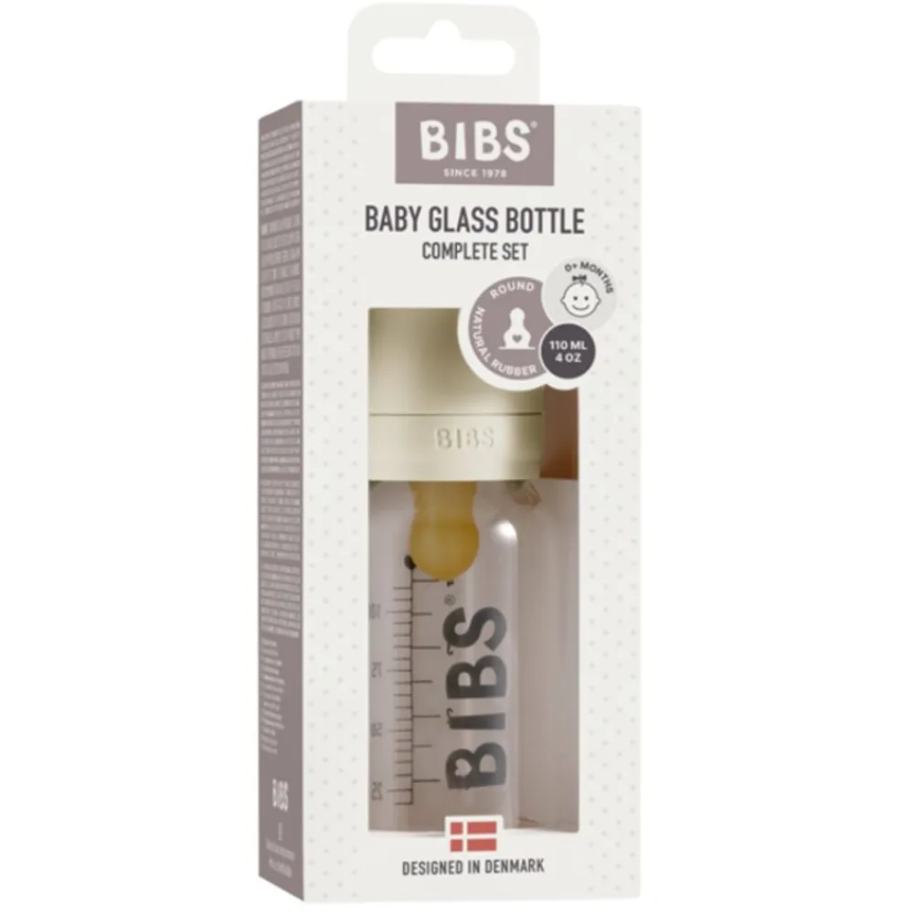 Bibs Glassflaske, , Latex, 110ml, Ivory Discount