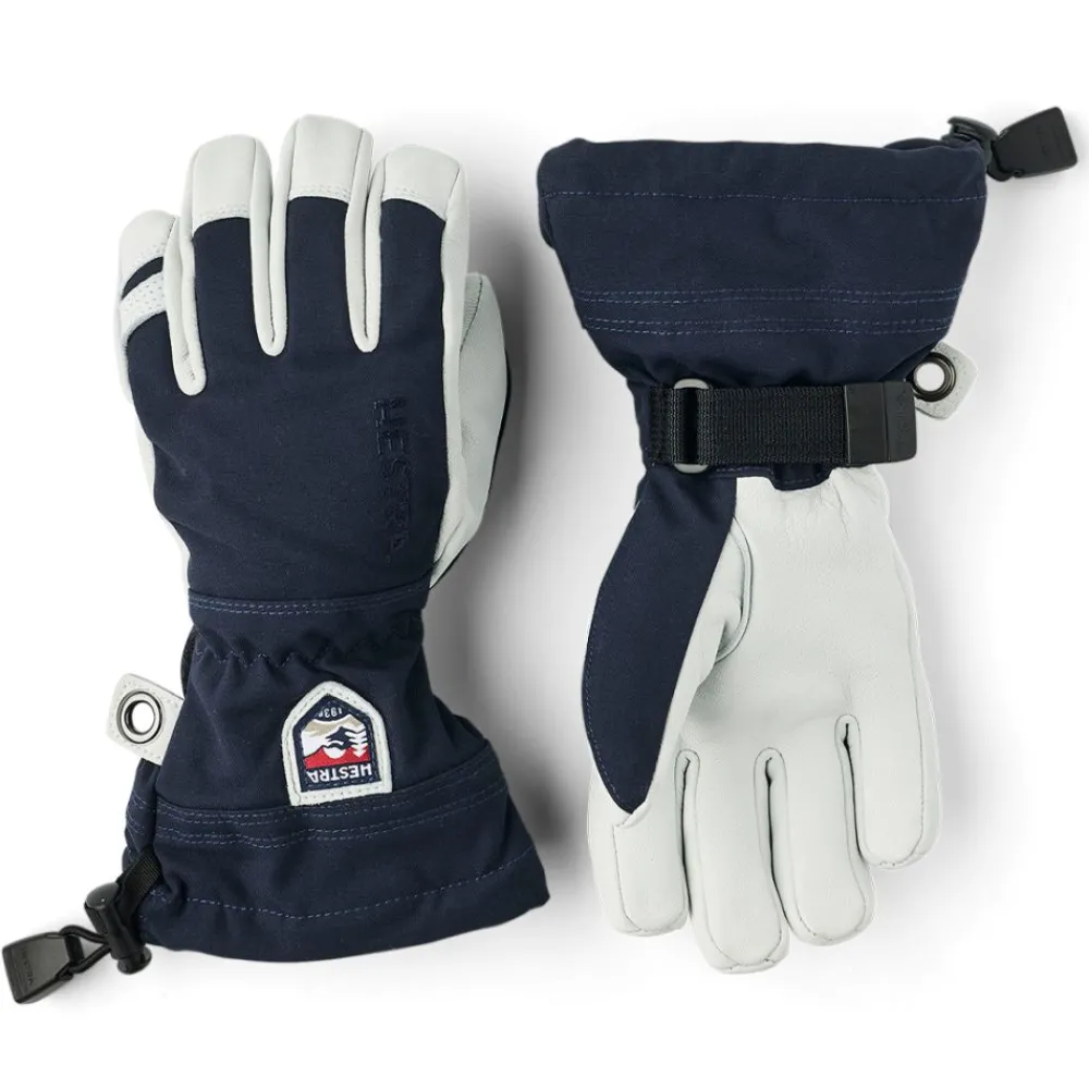 Hestra Hansker, , Army Leather Heli Ski Jr, Navy New