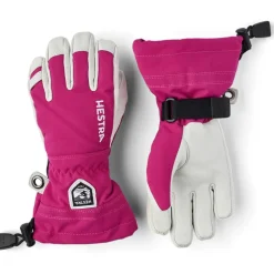 Hestra Hansker, , Army Leather Heli Ski Jr, Fuchsia Best