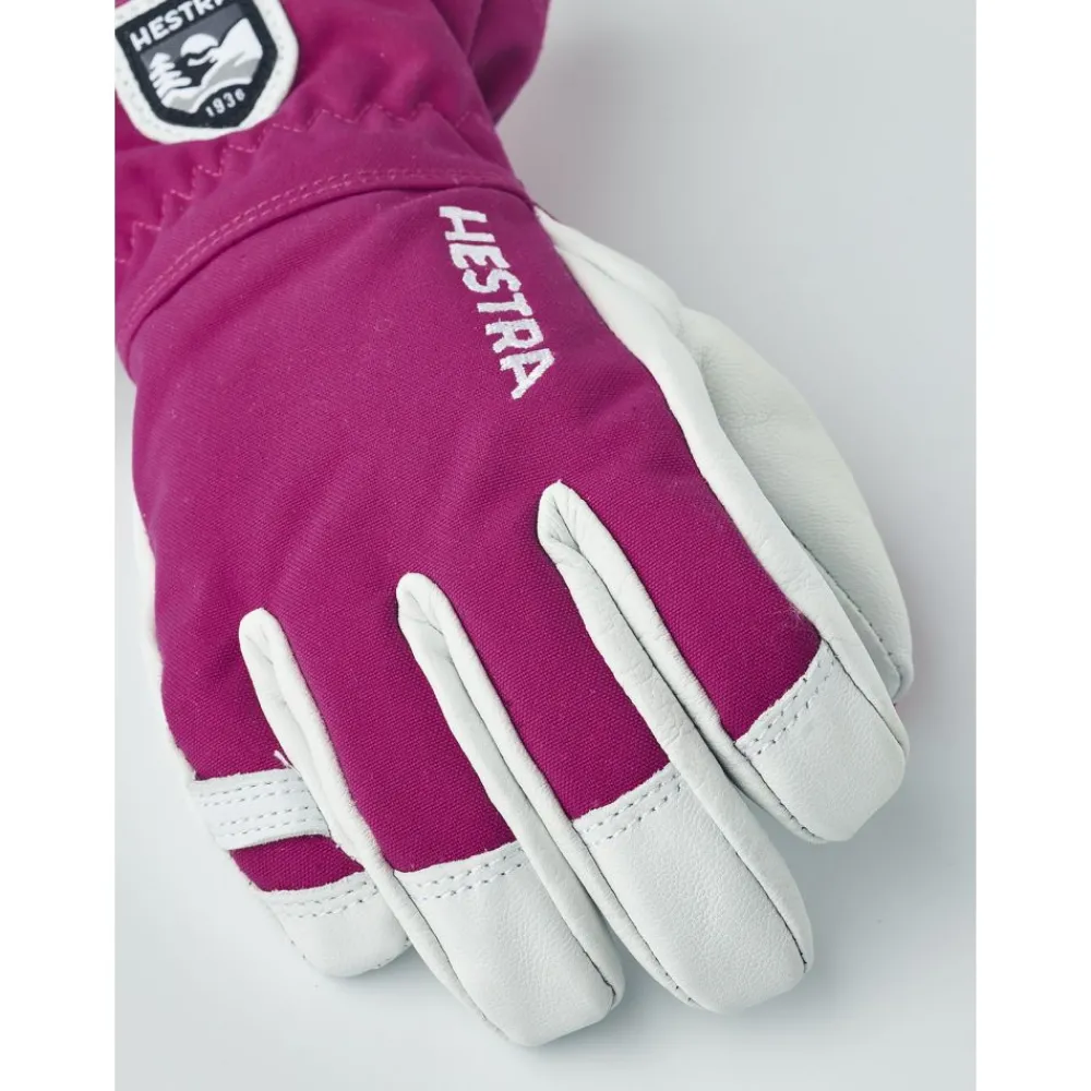 Hestra Hansker, , Army Leather Heli Ski Jr, Fuchsia Best